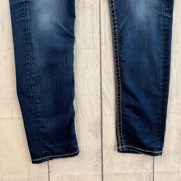 Silver Jeans Suki sz 28 Mid Skinny Dark Wash Inseam 29.5" - Picture 5 of 12